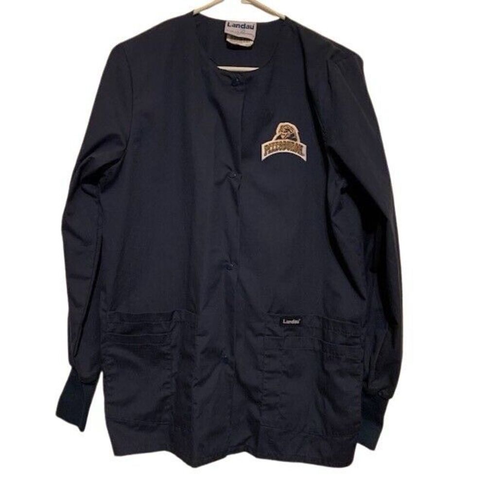 PITTSBURGH PANTHERS SIZE SMALL LANDAU SNAP FRONT SCRUB TOP